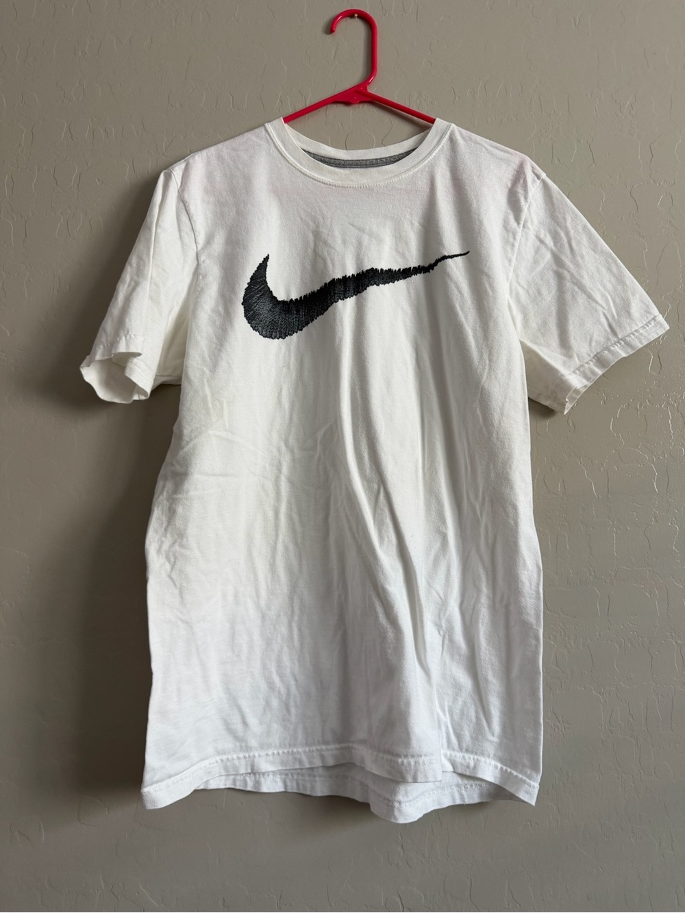 Nike White Short Sleeve Tee with Black Swoosh